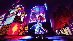 Please contact us if you want to publish a neon anime wallpaper on our site. Anime Girl Billboard Neon City 4k Hd Anime 4k Wallpapers Images Backgrounds Photos And Pictures