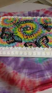 Tie Dye Baby Shower Cake Valentines Day Baby Welcome Baby Girls Baby Shower Cakes