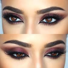 Wine Smokey Eye Makeup Look Idea Makeup Looks For Brown Eyes Eye Make Up Eye Makeup