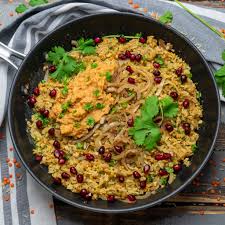 Mujaddara Mit Granatapfel Und Erdnuss Hummus Veganer Linsen Reis Rezepte Vegetarisch Kochen Essensrezepte