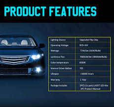 Details About H7 Led Headlight Bulb For Hyundai Santa Fe Sonata Elantra Conversion Kit Lamp
