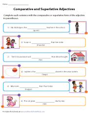 A collection of english esl worksheets for home learning, online practice, distance learning and english classes to teach about past, simple, and, past, cont. Comparative And Superlative Adjectives Worksheets