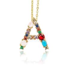 Initial Letter Pendant A In 2021 Initial Necklace Initial Pendant Necklace Letter Pendant Necklace