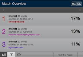 Excluding content from the similarity report. Filters And Exclusions