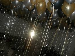 New Years Eve House Party I Filled The House With Over 300 Silver Gold And Black Balloons And Tied Fl Teenage Birthday Party New Years Eve New Years Eve Party