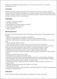 Psychology Resume Template For Microsoft Word Livecareer