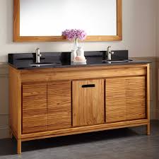 60 Becker Teak Vanity For Undermount Sink Natural Teak With Light Countertop Teak Vanity Teak Bathroom Double Sink Bathroom Vanity