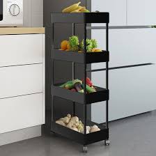 Zerolife 4 Tier Slim Storage Cart Mobile Shelving Unit Organizer Slide Out Storage Rolling Utility Cart Tower Rack For Kitchen Bathroom Laundry Narrow Places Reviews Wayfair