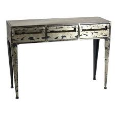 An aging glaze tones down the shiny newness on this piece. Silver Leaf Console Table Products Bookmarks Design Inspiration And Ideas