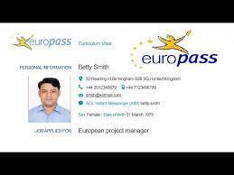 Europass format cv template free download : Easy How To Create A Europass Cv Scienceroot Youtube