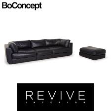 2 max rar with textures. Boconcept Largo Leather Sofa Set Blue Three Seater Stool 15219 Ebay