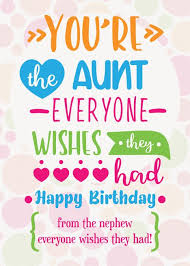 Funny Happy Birthday Message For Aunt Happy Birthday To Aunt From Nephew Humorous Word Art Card Ad Affiliate Aunt Nephew In 2020 Happy Birthday Mother Happy Birthday To Niece Happy Birthday To Aunt