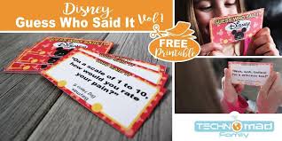 Questions and answers from pub quiz hq. Free Printable Disney Guess Who Said It Trivia Game Vol 1 The Technomad Family