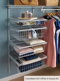 Closetmaid 4 foot closet organizer. Closetmaid 4 Drawer Kit Closetmaid Has A Lot Of Options That Fit Onto Their Wire Shelving They Have A Closet Maid Wire Closet Shelving Closet Maid Shelving