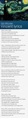 Don Maclean S Vincent Lyrics Great Song Lyrics Music Lyrics