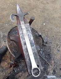 Wrench Axe Blacksmithing Knives Forging Metal Wrench Knife