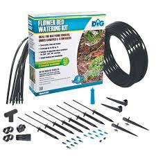 Sprinkler riser into a low flow drip irrigation zone. Dig Flower Bed Watering Kit R750 The Home Depot