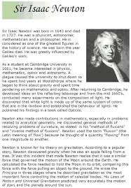 Grade 7 Reading Lesson 13 Biographies Isaac Newton 1 Isaac Newton Reading Lessons English Reading