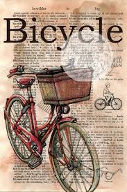 Red Bicycle Mixed Media Drawing On Distressed Dictionary Page Available For Purchase At Www Etsy Com Shop Flyingshoes Flying Shoes Art Collagen Fahrradkunst Fahrrad Zeichnung Und Skurrile Kunst