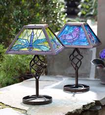 Tiffany Style Solar Outdoor Table Lamp Solar Lighting Outdoor Table Lamps Solar Lights Lamp