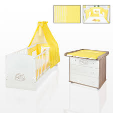 Guido henn zeigt es im begleitvideo zur holzwe. Paket Sparset 11 Tlg Babybett Juniorbett Kommode Bettset Wickelauflage Gelb Matratze Mixibaby De