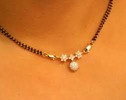 Pretty Black Beads Mangalsutra Design Black Beaded Jewelry Gold Necklace Designs