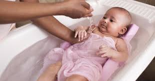 This bath visor is a simple and inexpensive solution for kids who don't like getting water in the eyes when they're getting their hair washed. Bath Time For Babies