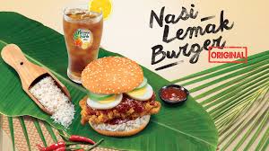 This nasi lemak burger was introduced in mcdonald's singapore last year not once but twice. Marrybrown Maldives Find This Truly Malaysian Classic In The Form Of Your Favorite Burger Introducing The Nasi Lemak Burger Definitely Something Different Marrybrown Nasilemak Burger Nasilemakburger Facebook
