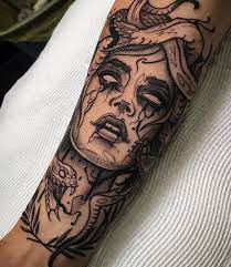 Deetattoo I Will Draw Tattoo Design In My Art Style For 15 On Fiverr Com In 2021 Medusa Tattoo Tattoos Greek Tattoos