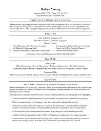 entry level admin resume sample
