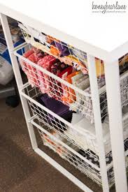 Smart ideas for organizing craft supplies in craft rooms, sewing rooms. Craft Room Reveal Honeybear Lane