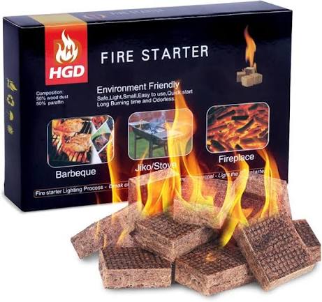 Amazon.com : HGD Fire Starter, Mini Natural Fire Starters for Campfires,  BBQ Grill, Charcoal Chimney, Outdoor Pit, Indoor Fireplace, Wood Stove -  Water Resistant Firestarter Sticks - Camping Accessories Essentials : Patio,