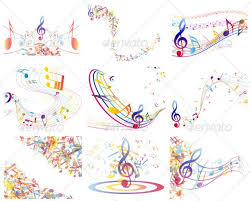Multicolormusical Notes Staff Background Christmas New Year Card Zip Contain 1 Fully Editable Eps 10 Vector Illustration Vector Illustration Music Images