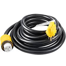 50 amp male to female generator cord designed for use with manual transfer switches designed for use with manual transfer switches and power inlet boxes, these heavy duty power cords connect a portable generator to the power inlet box and/or transfer switch. Vevor Generator Power Cord 15ft Locking Connector 125 250v 50amp Exten Vevor Us