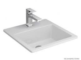 Cuba Sobrepor Quadrada Com Mesa 410mm Branco Gelo Nw Deca Cubas Para Lavabo Pias Lavabo Pias De Banheiro