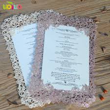 Create beautiful engagement invitations on a budget. Customize Size Wedding Invitation Card Romantic Rose Menu Card Design For Your Favor Cards Invitations Aliexpress