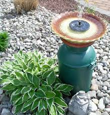 Bird Bath Well Pump Cover Milk Can Fountain Solar Fountain Diy Water Feature Old Milk Cans