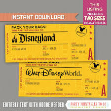 Editable Surprise Trip Ticket To Disneyland Disneyworld Etsy In 2020 Disneyland Tickets Disneyland Disneyworld Disney Coupons