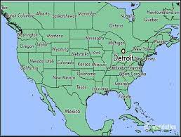 It is split into two large land segments: 1 Map Showing The Location Of Detroit In Michigan Usa Download Scientific Diagram