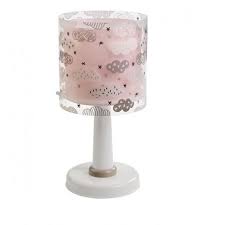 La lampe de chevet classique posée sur la table de nuit. Lampe Enfant Clouds Rose Dalber Luminaire Discount