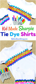 I then marked off an area of the shirt with washi tape to help him know where to draw. How To Make Sharpie Tie Dye Shirts Easy Tie Dye Shirts For Kids Natural Beach Living