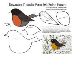 Longing For Spring Felt Robin Ornament Downeast Thunder Farm Felt Ornaments Patterns Felt Birds Felt Ornaments