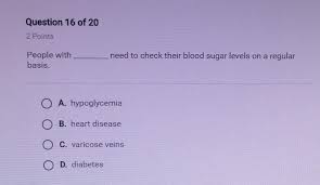 Both high and low blood sugar can cause cognitive issues. People With Need To Check Their Blood Sugar Levels On A Regular Basis A B C D Pls Help Brainly Com