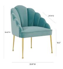 Daisy Petitie Sea Blue Velvet Chair Tov Furniture
