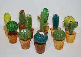 Great savings free delivery / collection on many items. 1990s Cactus Glass Gold Green Italian Murano Plant Pot Tall Teal Vintage 1990s Vintage Ital Cactus Plants Cactus Plants For Sale Tall Cactus Plants