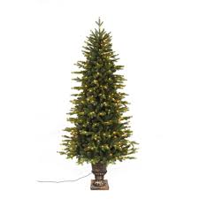 Home Accents Holiday 6 Ft Pre Lit Led Aspen Fir Potted Artificial Christmas Tree With 350 Warm White Lights W14n0081 The Home Depot Artificial Christmas Tree Christmas Tree Warm White