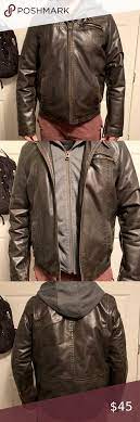 Levi S Pleather Jacket Hoodie Combo Pleather Jacket Hoodie Jacket Pleather