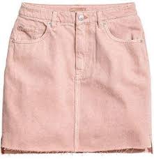 denim skirt light pink denim ladies h m us