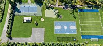 19 8 Million Estate In Purchase Ny With Awesome Sports Complex Backyard Sports Volleyball Court Backyard Beach Volleyball Court