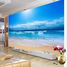 Custom 3d Photo Wallpaper Sea View Wall Painting Living Room Sofa Bedroom Tv Background Wall Paper Sea Sunshine Beach Wall Mural Beach Wall Mural Tv Background3 Beach Wall Murals Wall Painting Living Room
